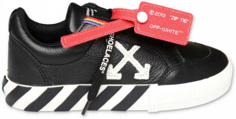 Off-White Kids Vulcanized sneakers met klittenband Zwart