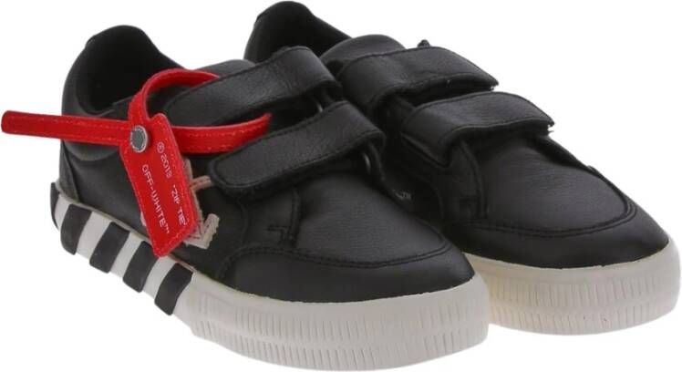 Off-White Kids Vulcanized sneakers met klittenband Zwart