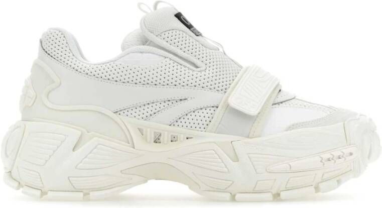 Off White Witte leren en mesh instappers White Heren