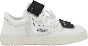 Off White Witte Leren Sneakers Stijlvolle Schoenen White Heren