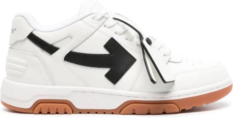 Off-White Out of Office leren sneakers met vlakken Wit