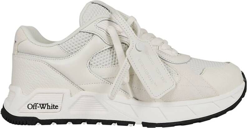 Off White Witte Leren Sneakers Kick Off White Dames