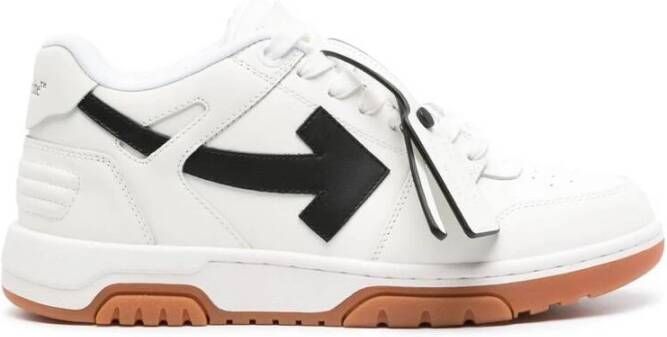 Off White Witte leren sneakers met kenmerkende pijlen White Heren