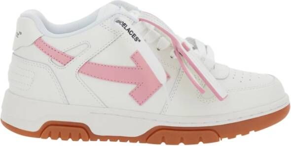 Off White Witte Leren Sneakers Out of Office White Dames