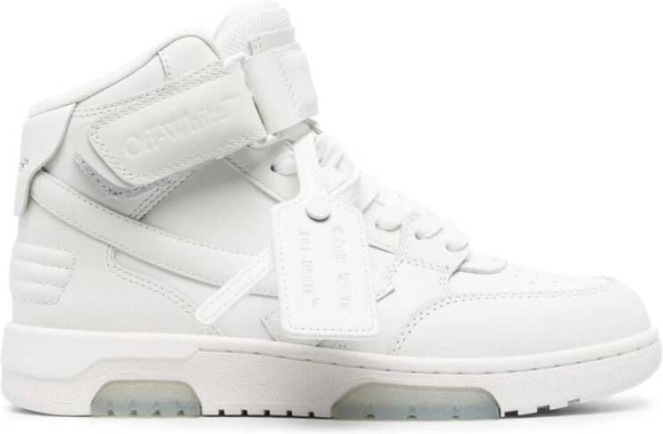 Off White Witte Leren Sneakers White Dames