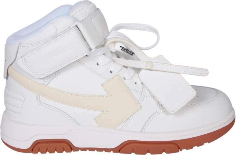 Off White Witte Mid-Top Sneakers Moderne Stijl White Dames