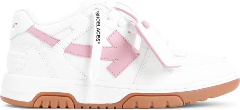 Off White Witte Leren Sneakers Out of Office White Dames