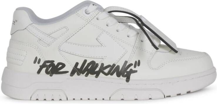 Off-White Out Of Office "For Walking" leren sneakers Wit