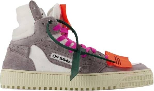 Off White Witte Sneakers van Suede Mix met Multicolore Design Meerkleurig Dames