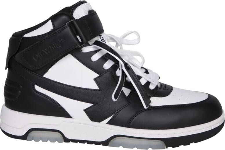 Off White Witte Sneakers Verhogen Stijl Moderne Man Black Heren