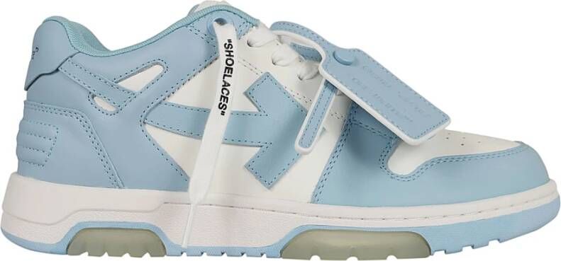 Off White Witte Sneakers Verhoog Stijl Luxe Mix Blue Dames