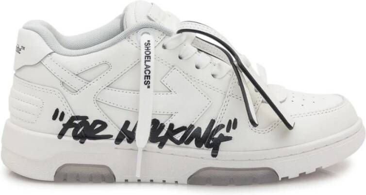 Off White Witte Veterschoenen met Logopatch White Dames