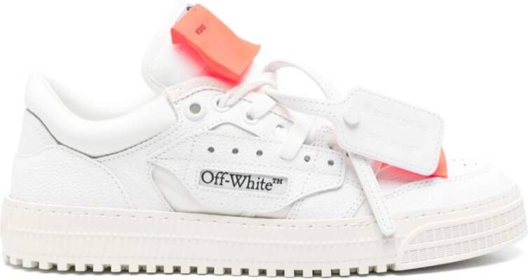 Off White Witte Veterschoenen met Platte Zool White Heren