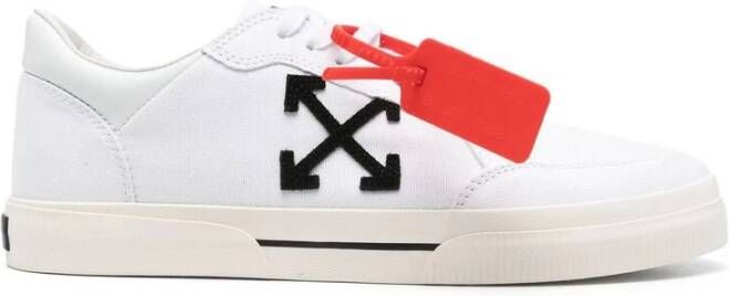 Off White Witte Vetersneaker met Pijl Motief White Heren