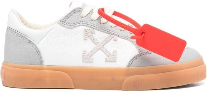 Off White Witte Vetersneakers met ritssluiting Multicolor Dames