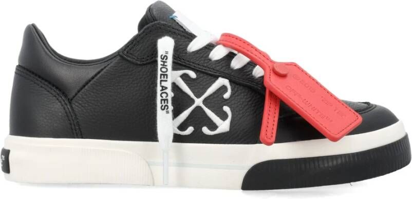 Off White Zwart Wit Lage Sneakers Black Heren