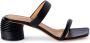 Off White Zwarte Leren Sandalen Gebogen Hak Black Dames - Thumbnail 1