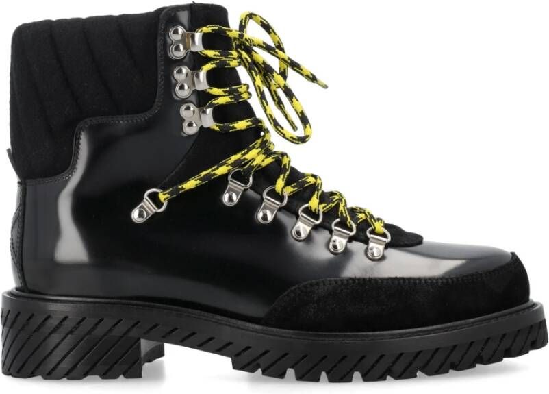 Off White Zwarte Veterschoenen met hoge top Black Heren