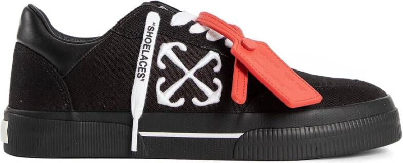 Off White Zwarte Vulcanized Canvas Sneakers Black Dames