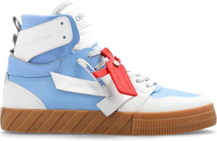 Off White Zwevende hoge sneakers Blue Heren