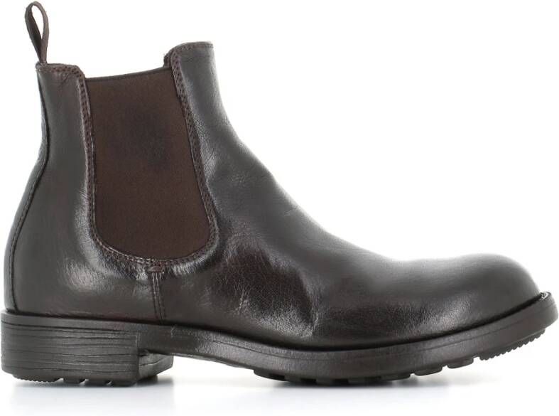 Officine Creative Donkerbruine Chelsea Platte Schoenen Brown Dames