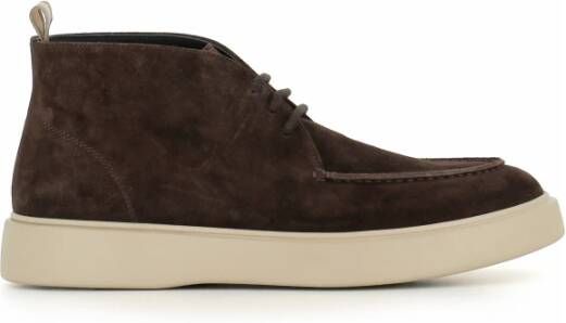 Officine Creative Donkerbruine Suède Chukka Laarzen Brown Heren