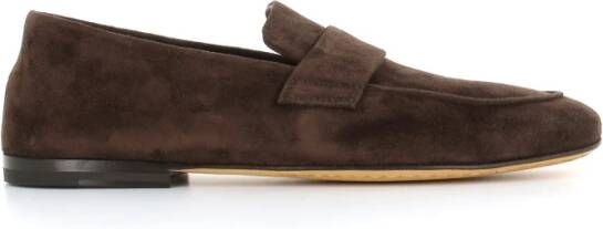 Officine Creative Donkerbruine Suède Loafers Brown Heren