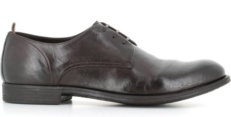 Officine Creative Ebony Platte Schoenen met Rubberen Zool Black Heren