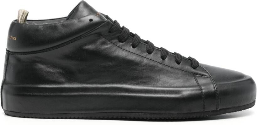 Officine Creative Eenvoudige Leren Sneakers Black Dames