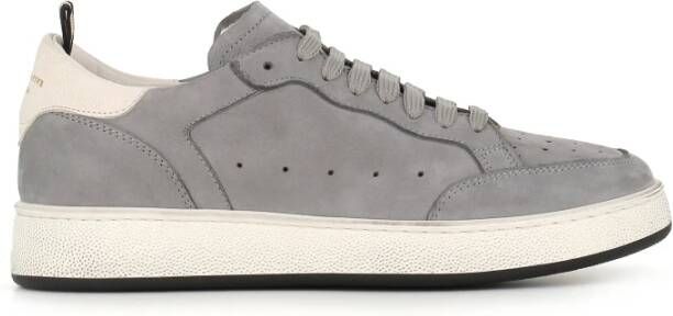 Officine Creative Grijze Suède Sneaker met Rubberen Zool Gray Dames