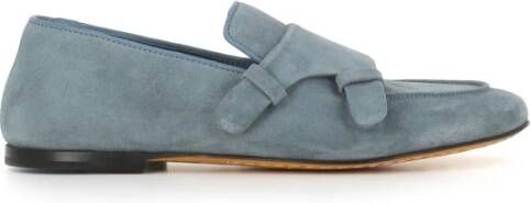 Officine Creative Heldere Blauwe Suède Loafers Blue Dames