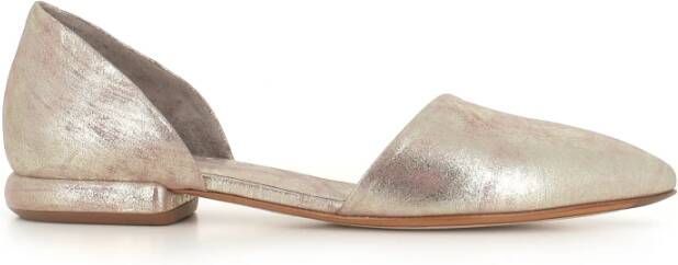 Officine Creative Platina Leren Ballerina Schoenen Gray Dames