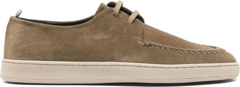 Officine Creative Suede Derby Schoenen in Lood Grijs Green Heren