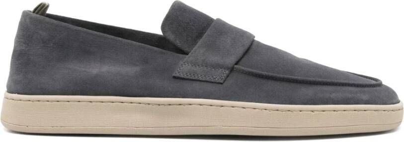 Officine Creative Suède Loafers met Rubberen Zool Gray Heren