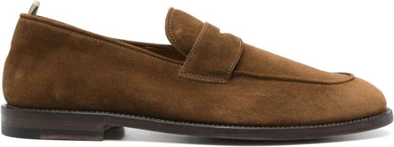 Officine Creative Suede Penny Loafers Brown Heren