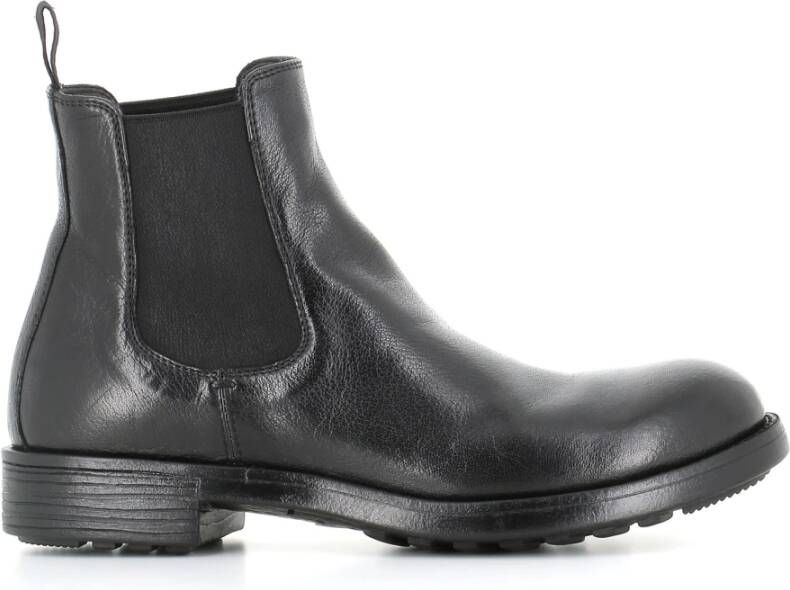 Officine Creative Zwarte Chelsea Platte Schoenen Black Dames