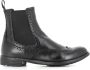 Officine Creative Zwarte Leren Brogue Chelsea Schoenen Black Dames - Thumbnail 1