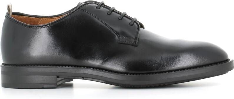 Officine Creative Zwarte Leren Derby Schoen Black Heren