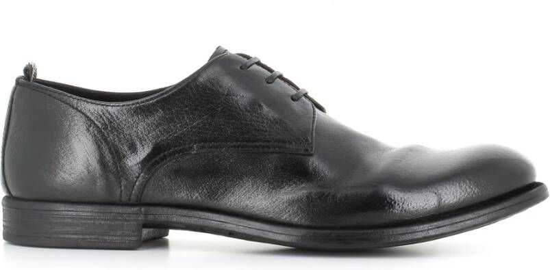 Officine Creative Zwarte leren Derby schoenen Black Heren