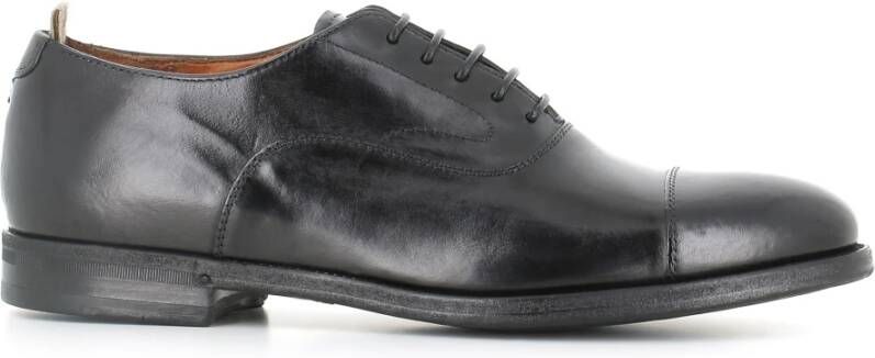 Officine Creative Zwarte leren Derby schoenen Black Heren