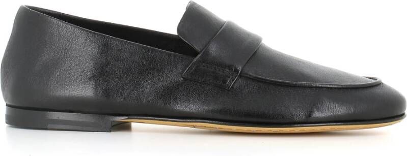 Officine Creative Zwarte leren loafers Black Heren