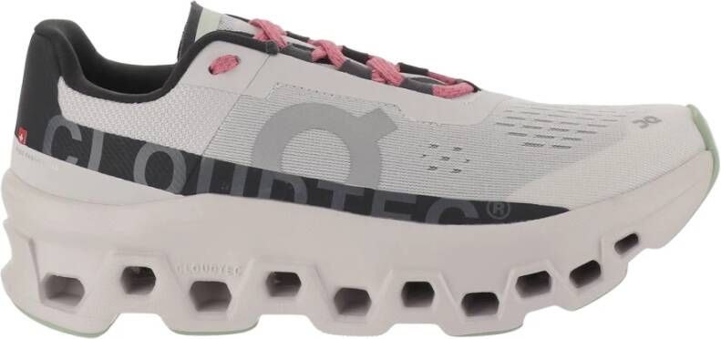 ON Running Ademende CloudMonster Sneakers met Speedboard Tussenzool White Heren