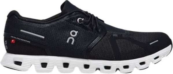 ON Running Cloud 5 Sneakers met Quick-Lacing System Black Heren