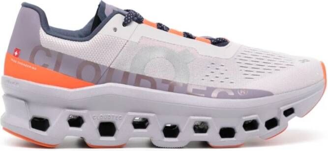 ON Running Grijze Sneakers met Oranje Details Gray Heren