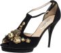 Oscar De La Renta Pre-owned Fabric sandals Black Dames - Thumbnail 1