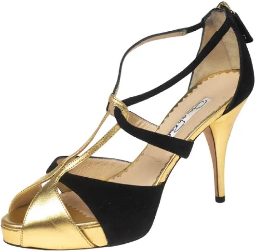 Oscar De La Renta Pre-owned Sandalen Yellow Dames