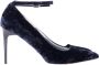 Oscar De La Renta Pre-owned Velvet heels Blue Dames - Thumbnail 1