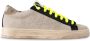 P448 Beige Sneakers met Zwarte Details en Fluorescerende Veters Beige Dames - Thumbnail 1