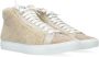 P448 Beige Star High Top Sneakers Beige Dames - Thumbnail 3