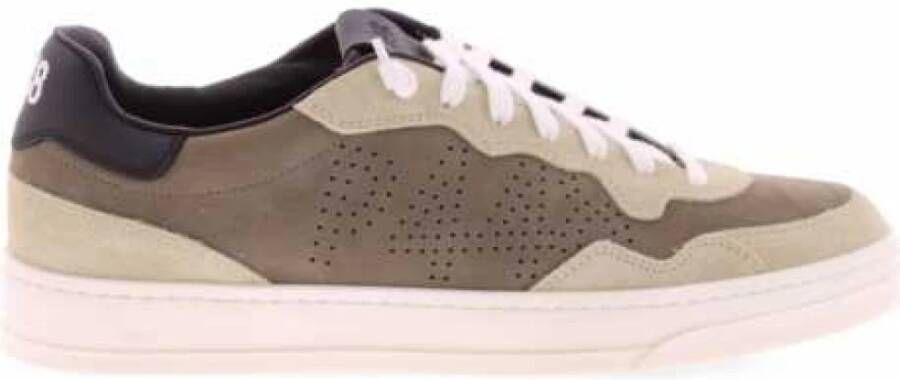 P448 Beige Suède Sneakers met Zwarte Spoiler Brown Heren